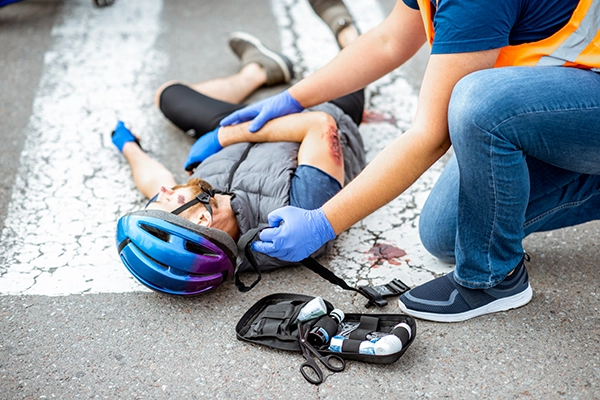 injured cyclist